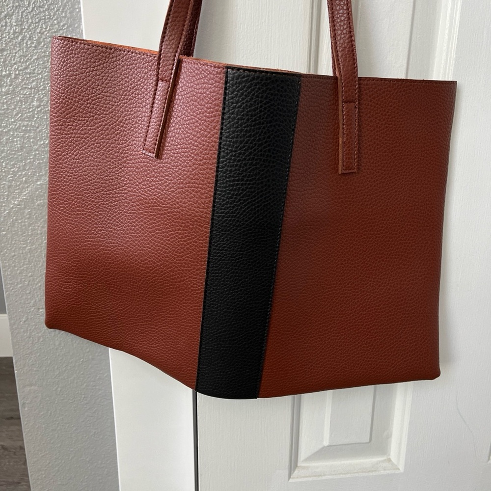 Vince Camuto Vegan Leather Camel Luck Tote